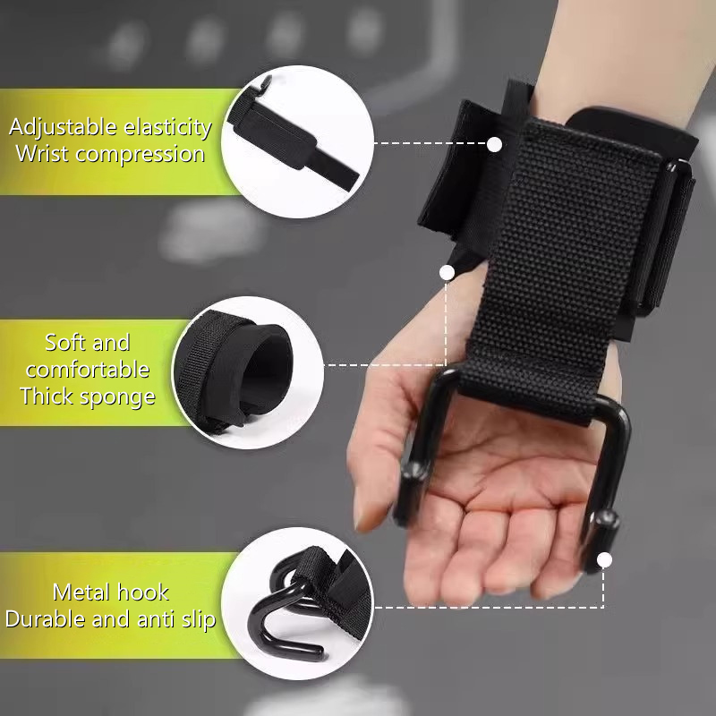 【F】2 Buah Pengait untuk Angkat - Wrist Wraps Weightlifting Support ulasan dan harga